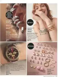 Catalogo Avon Pagina 165: Orecchini Eden €14,99, Set di 4 Bracciali Maeve €9,99