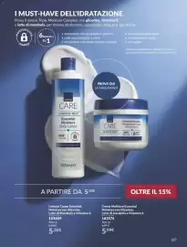 Catalogo Avon Pagina 187: Lozione Corpo Essential Moisture con Glicerina, Latte di Mandorla e Vitamina E €5,50