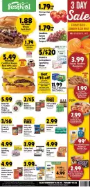 Festival Foods weekly ad week 35 Page 1: Pepsi or Mountain Dew Products €11,99, Cedar Crest Ice Cream €3,99