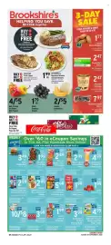 Brookshire's weekly ad week 35 Page 1: Frito Lay Cheetos, Fritos Or SunChips €2,49, Hormel baby back pork ribs €1,99