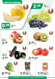 Volantino Vivo Supermercati Pagina 6: Melanzane nere lunghe/tonde €1,49, Pesche cal. 22 bianche/rosse €2,39