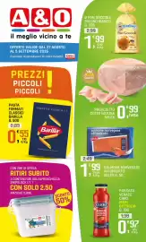 Volantino A&O Pagina 1: Salmone norvegese affumicato Selex €1,99, Prosciutto cotto natura Selex €0,99