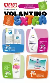 Volantino A&O Pagina 13: Bagnodoccia Dove idratante €2,39, Milleusi disinfettanti Fresh & Clean €1,09