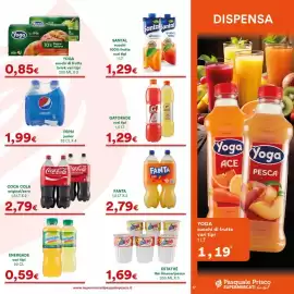 Volantino Supermercati Pasquale Prisco Pagina 17: Coca-Cola original/zero €2,79, Yoga succhi di frutta brick vari tipi €0,85