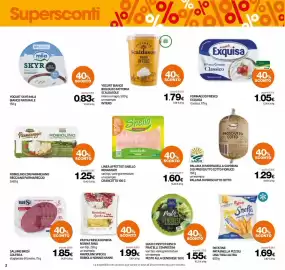 Volantino Superconti Pagina 2: Yogurt bianco biologico Fattoria Scaldasole €1,79, Formaggio fresco Exquisa classico €1,05