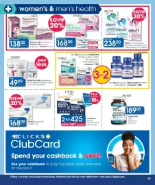 Clicks catalogue Page 25: Prostavor Natural Prostate Health €425,00, Elevit 1 Pre-Conception €238,00