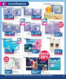 Clicks catalogue Page 29: MoliCare Incontinence Pads and Pants €39,99, Clicks Bed Linen Savers €75,00
