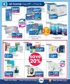 Clicks catalogue Page 30: Accu-Chek 50 Test Strips €131,00, Accu-Chek SmartGuide Continuous Glucose Monitor €760,00