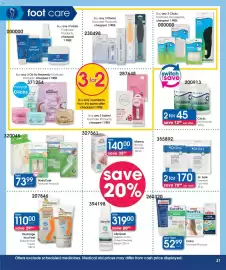 Clicks catalogue Page 31: Dr. Sole Intensive Foot Peel €170,00, NatraCure Footcare Products €73,99