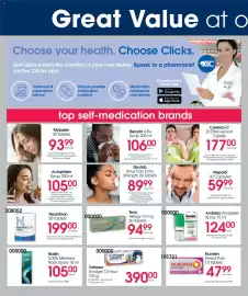 Clicks catalogue Page 8: Iliadin 0.05% Metered Nose Spray €105,00, Voltaren Emulgel 12 Hour €390,00