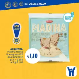 Volantino Hurrà Pagina 3: Alimenta Piadina Fresca Romagnola IGP alla Riminese €1,10