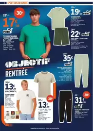 Catalogue E.Leclerc page 4: PUMA Pantalon de survêtement homme €35,00, PUMA Pantalon de survêtement homme €31,50