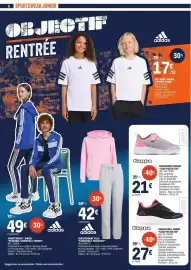 Catalogue E.Leclerc page 6: Kappa CHAUSSURES JUNIOR €27,00, Adidas SURVÊTEMENT FILLE €42,00