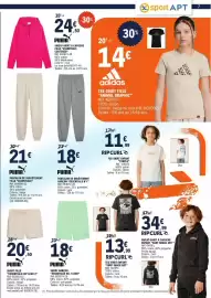 Catalogue E.Leclerc page 7: Adidas TEE-SHIRT FILLE €14,00, PUMA SWEAT-SHIRT À CAPUCHE €24,50