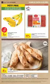Catalogue Intermarché Express page 4: BAGUETTE RUSTIQUE €2,69, BANANE RUBAN 5 DOIGTS €1,80