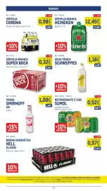 Catálogo Makro semana 35 Página 16: Cerveja branca heineken €12,45, Vodka smirnoff ice €1,08