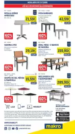 Catálogo Makro semana 35 Página 23: Mesa alumínio anodizado €21,59, Mesa barbados €43,59