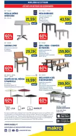 Catálogo Makro semana 35 Página 23: Mesa alumínio anodizado €21,59, Mesa barbados €43,59