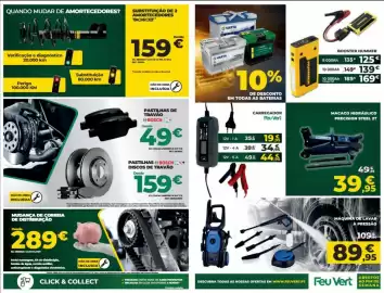 Folheto Feu Vert Página 4: Macaco hidráulico precision steel 2t €39,95, Varta baterias