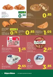 Folleto HiperDino Página 16: Campofrio pizza & salsa €2,25, Monells tiras de bacon €1,25