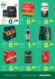Folleto HiperDino Página 31: Dorada cerveza especial €0,58, Paulaner hefe-weibbeer cerveza €1,35