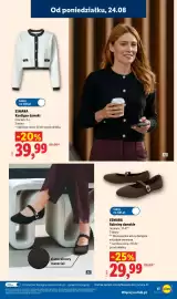 Lidl gazetka tydzień 35 Strona 13: ESMARA Baleriny damskie €29,99, ESMARA Kardigan damski €39,99