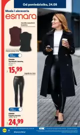 Lidl gazetka tydzień 35 Strona 14: ESMARA Top damski z bawełną €15,99, ESMARA Legginsy damskie €24,99