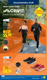 Lidl gazetka tydzień 35 Strona 33: Buty do biegania CRIVIT €54,95, Kurtka funkcjonalna damskalubmęska CRIVIT €55,99