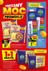 Twój Market gazetka tydzień 35 Strona 2: Ser wiórki Cheddar Mlekovita €8,88, Mleko Łowickie Premium €1,99