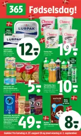 Coop 365 tilbudsavis uge 35 Side 1: Cheasy skyr €19,00, Cirkel Kaffe, Merrild eller Lavazza €49,00