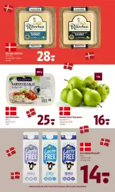 Coop 365 tilbudsavis uge 35 Side 17: Danske Clara Friis pærer €16,00, Arla laktosefri mælk (Lacto Free) €14,00