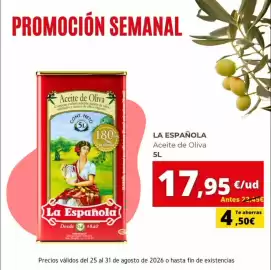 Folleto Tu Trébol Hipermercados semana 35 Página 1: La Española aceite de oliva €17,95