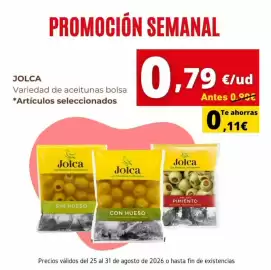 Folleto Tu Trébol Hipermercados semana 35 Página 10: Jolca variedad de aceitunas bolsa €0,79