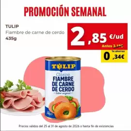 Folleto Tu Trébol Hipermercados semana 35 Página 9: Tulip fiambre de carne de cerdo €2,85