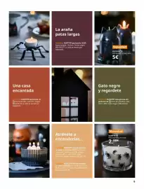 Catálogo IKEA Página 9: Vela - aromática en vaso €2,50, Vela - gruesa sin perfume €5,00
