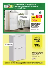 Catálogo Leroy Merlin Página 12: Blanco - zapatero caprizzo 18 pares 3 puertas /roble €56,31