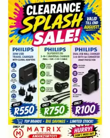 Matrix Warehouse catalogue week 35 Page 2: Smart Protection Plug Adapters €550,00, Philips Car & Wall Charger Combo €750,00