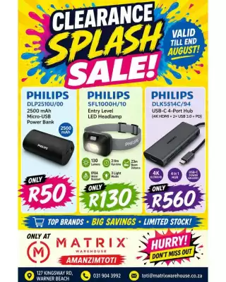 Matrix Warehouse (valid until 31-08)