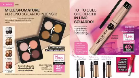 Catalogo Stanhome Pagina 35: Color Eyeshadow Palette flormar €11,99, Triple Action mascara €11,99
