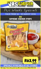 Die Visfabriek catalogue Page 10: Supreme Chicken Crumbed Strips €63,99