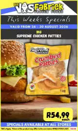 Die Visfabriek catalogue Page 11: Supreme Chicken Crumbed Patties €54,99