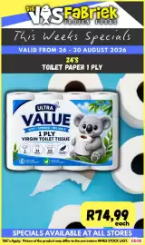 Die Visfabriek catalogue Page 5: Ultra Value 1 Ply Virgin Toilet Tissue €74,99
