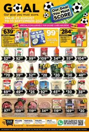 Goal Supermarket catalogue Page 1: First Choice Milk €92,99, Family Combo €639,95