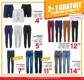 Catalogue Trafic semaine 35 page 17: SHORT GARCON €4,99, PANTALON JOGGING GARCON €5,49