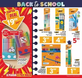 Catalogue Trafic semaine 35 page 2: BIC STYLO-PLUME EASYCLIC €5,99, BIC Porte-mines €3,99