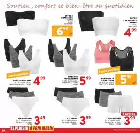 Catalogue Trafic semaine 35 page 24: BRASSIERE FEMME €4,99, BRASSIERE PADDEE FEMME €5,99