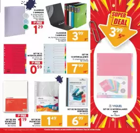 Catalogue Trafic semaine 35 page 5: GIANTIS Intercalaires €0,59, CLASSEUR 2 ANNEAUX €1,29