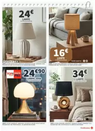 Catalogue Conforama page 10: Lampe €16,00, LAMPE €34,00
