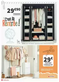 Catalogue Conforama page 12: Penderie €29,90, Portant a roulette €29,00