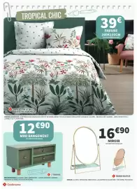 Catalogue Conforama page 6: Parure 240x220cm €39,00, Range bijoux €16,90